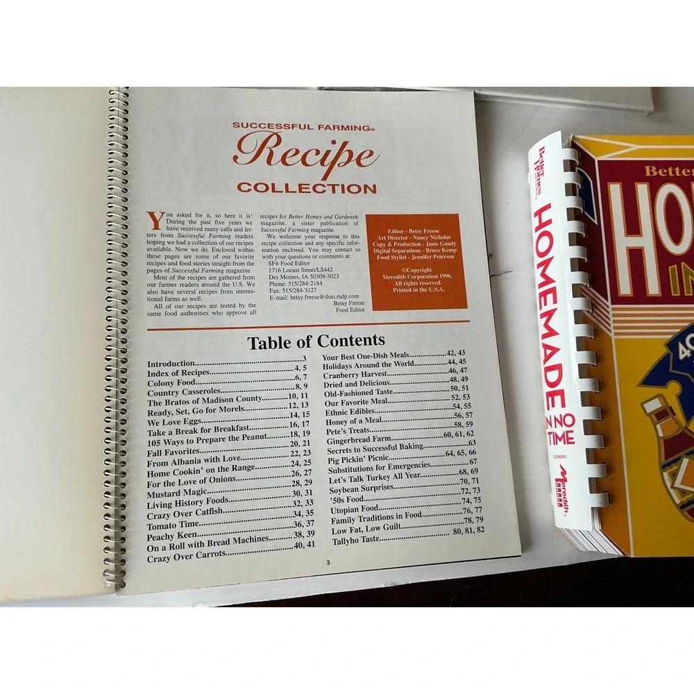 Better Homes and Gardens Vintage Cookbook Lot Taste of Home 4 Ingredient 5 Books
